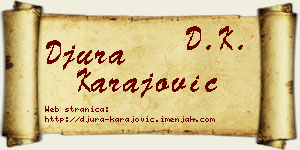 Đura Karajović vizit kartica